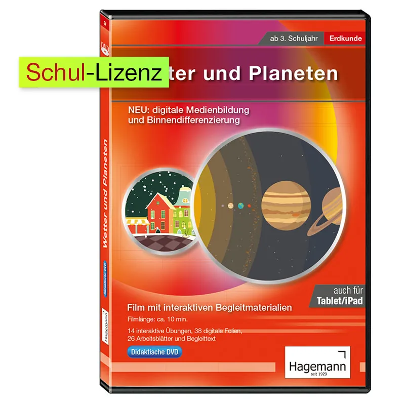 Didaktische DVD "Wetter und Planeten", tabletfähig