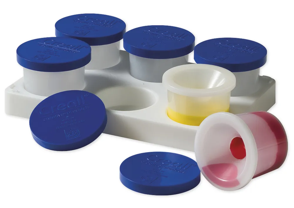 Anti-knoeipotten, klein, 6 stuks in tray