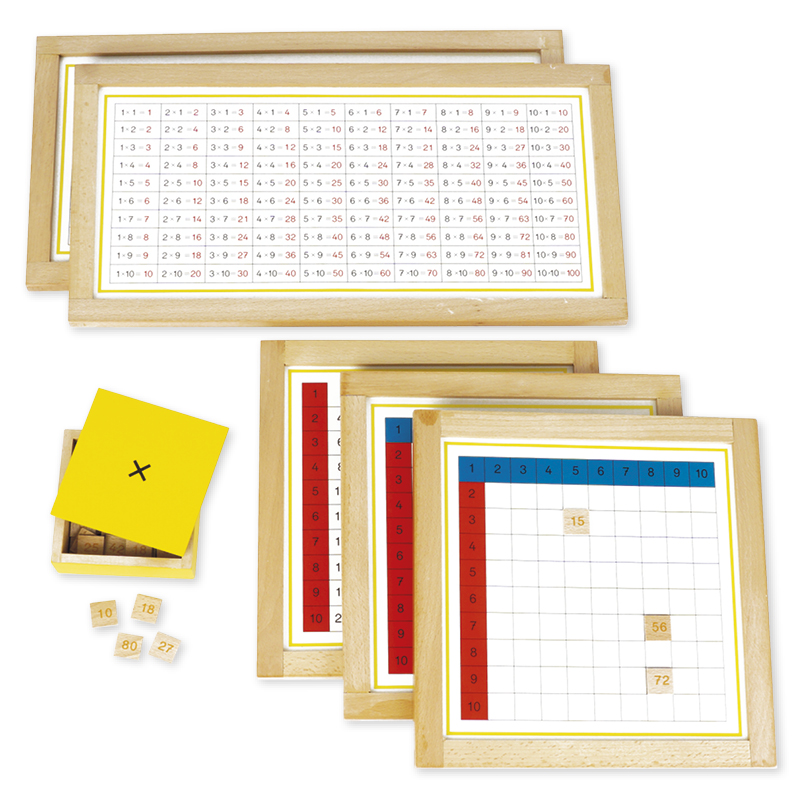 Hagemann TimeTEX Multiplikationstabellen im Holzrahmen "Montessori Premium"