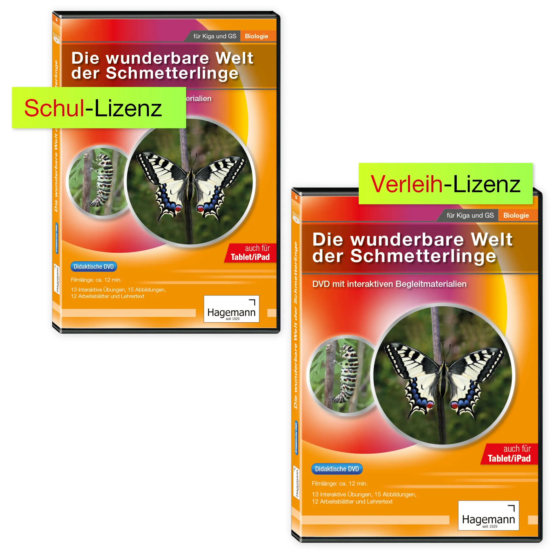 Didaktische DVD "Die wunderbare Welt der Schmetterlinge", tabletfähig