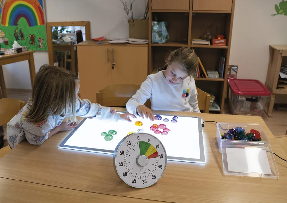 TimeTEX Zeitdauer-Uhr "lautlos" XL, 32 cm ø mit Ampelscheibe