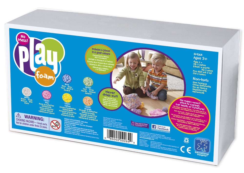 TimeTEX Starter-Set Playfoam Kügelchen-Knete, 6-tlg.
