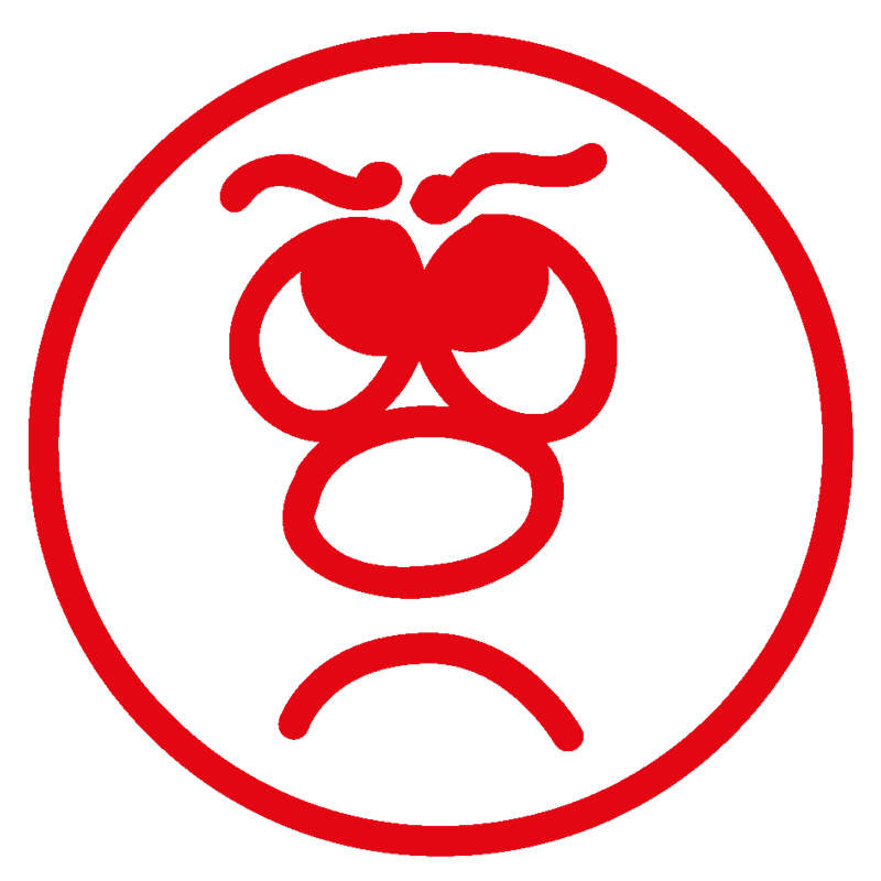 TimeTEX Siebdruck-Stempel "Perpetuum", "Gesicht traurig"