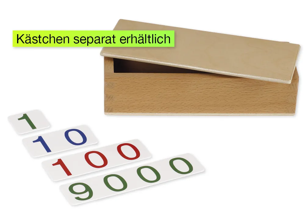 TimeTEX Malé číselné karty, 1-9000, plastové, "Montessori Premium"