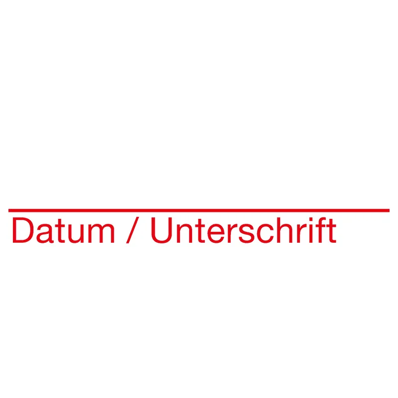Siebdruck-Stempel "Perpetuum", "Unterschrift"