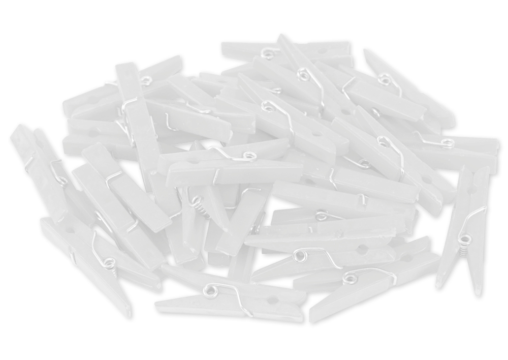 Plastklämmor 35 mm (t. markeringar), 50 st i låda