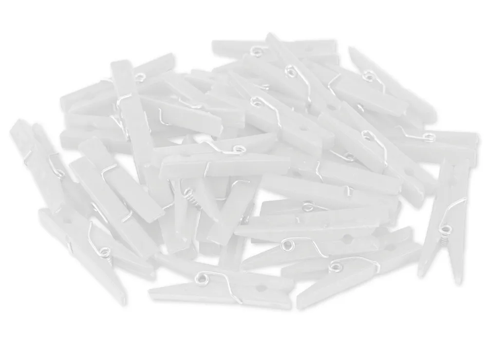 Plastik klemmer 35 mm (t. markeringer), 50 stk i æske