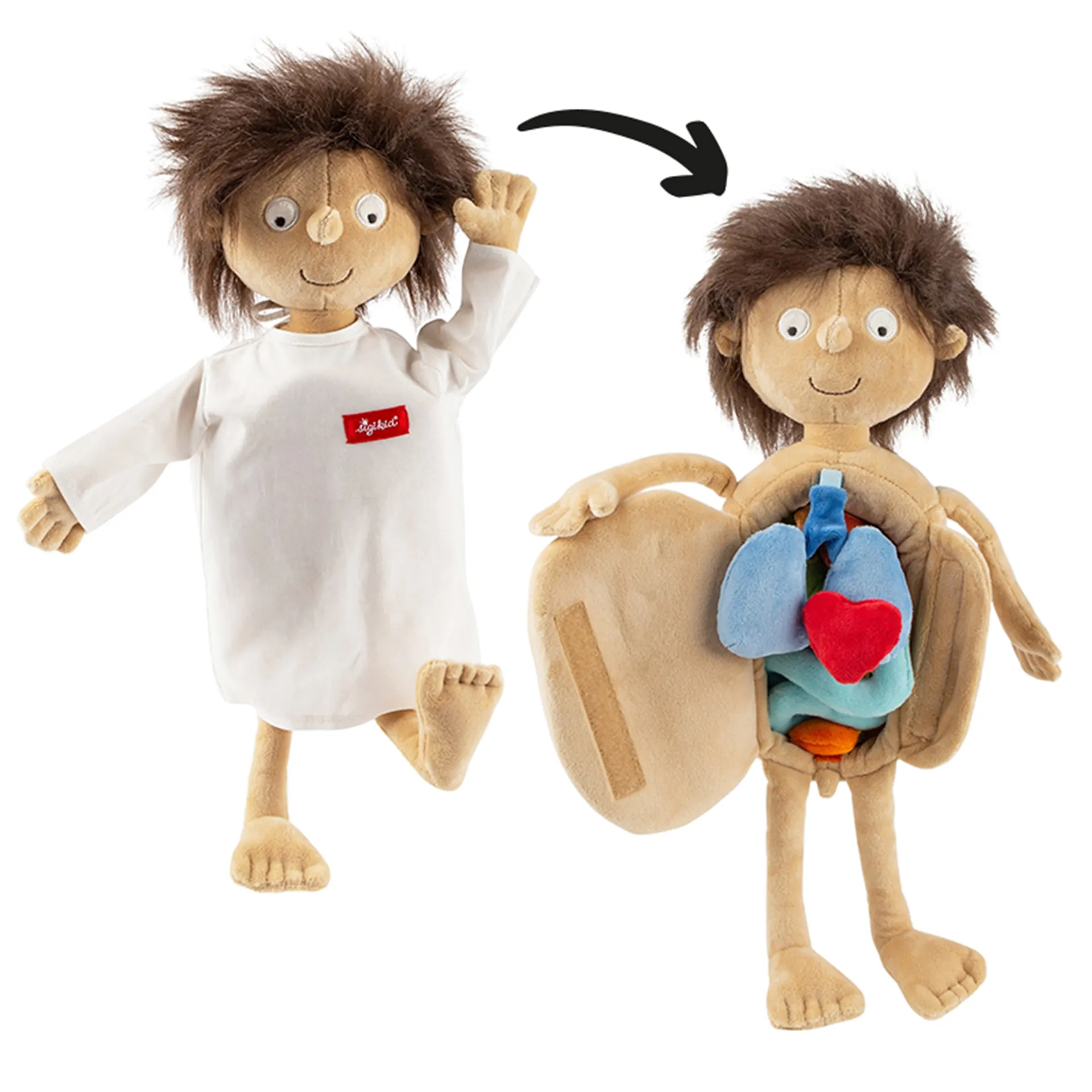 sigikid Lernpuppe "Erwins Körper", 44 cm
