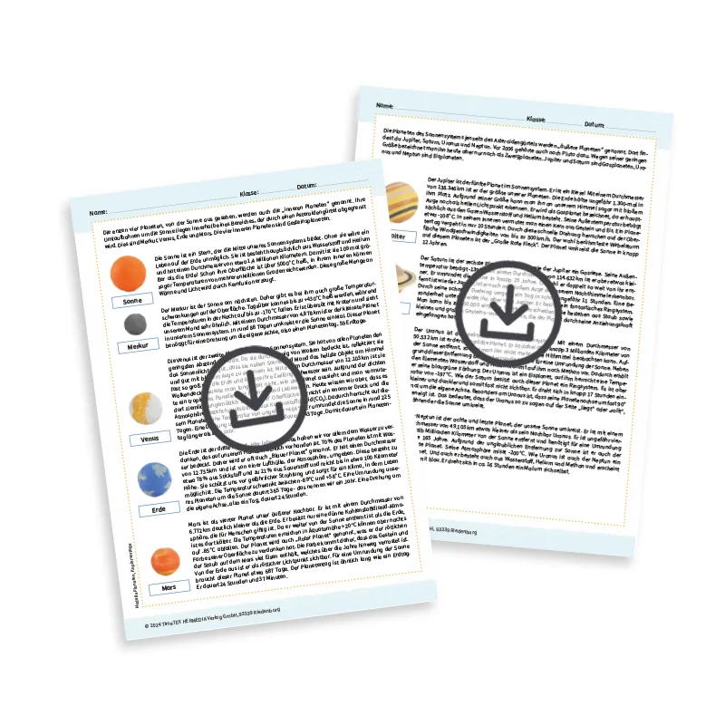 Modell "Planeten", klein, 9-tlg.