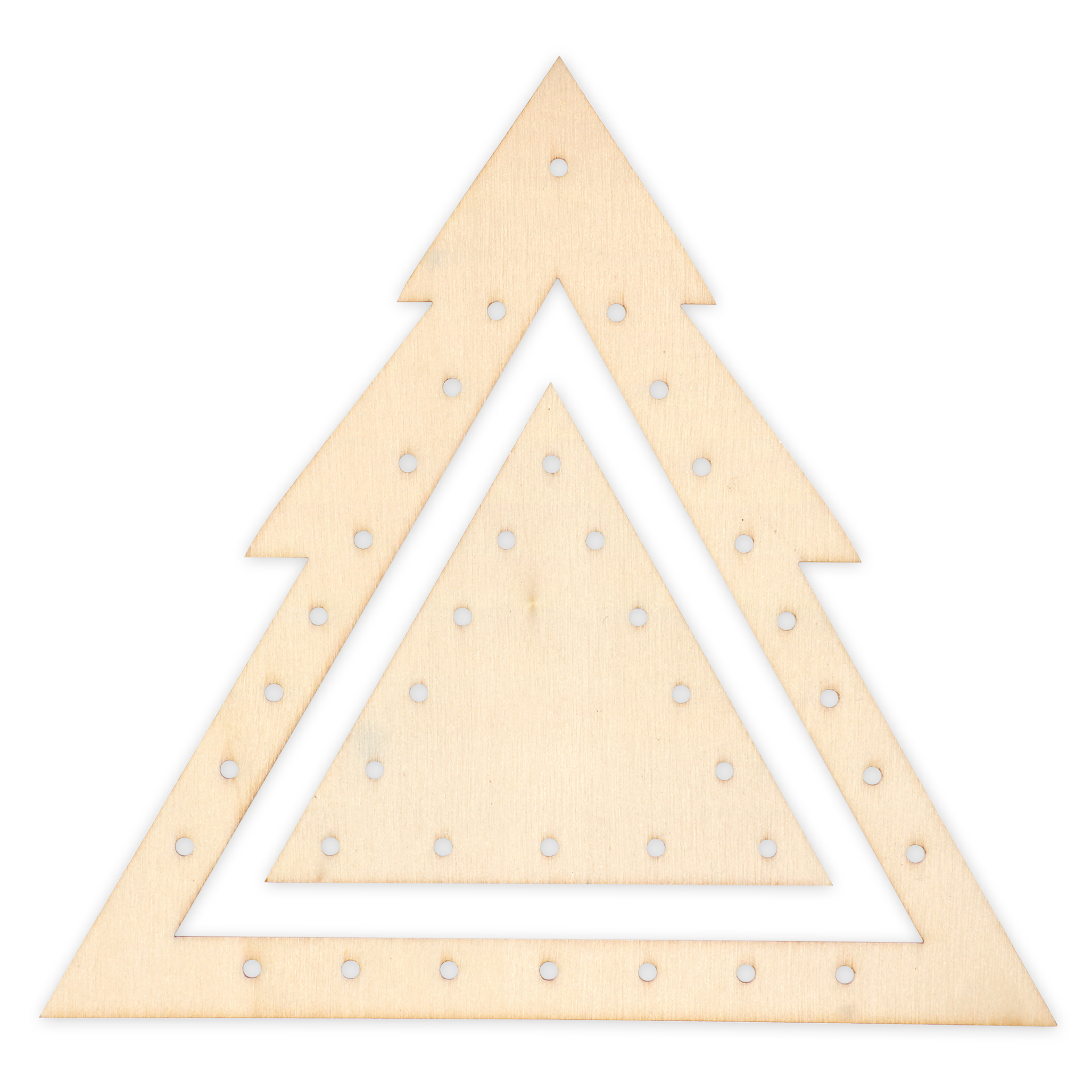 Fädeltannen aus Holz, 12 Stück