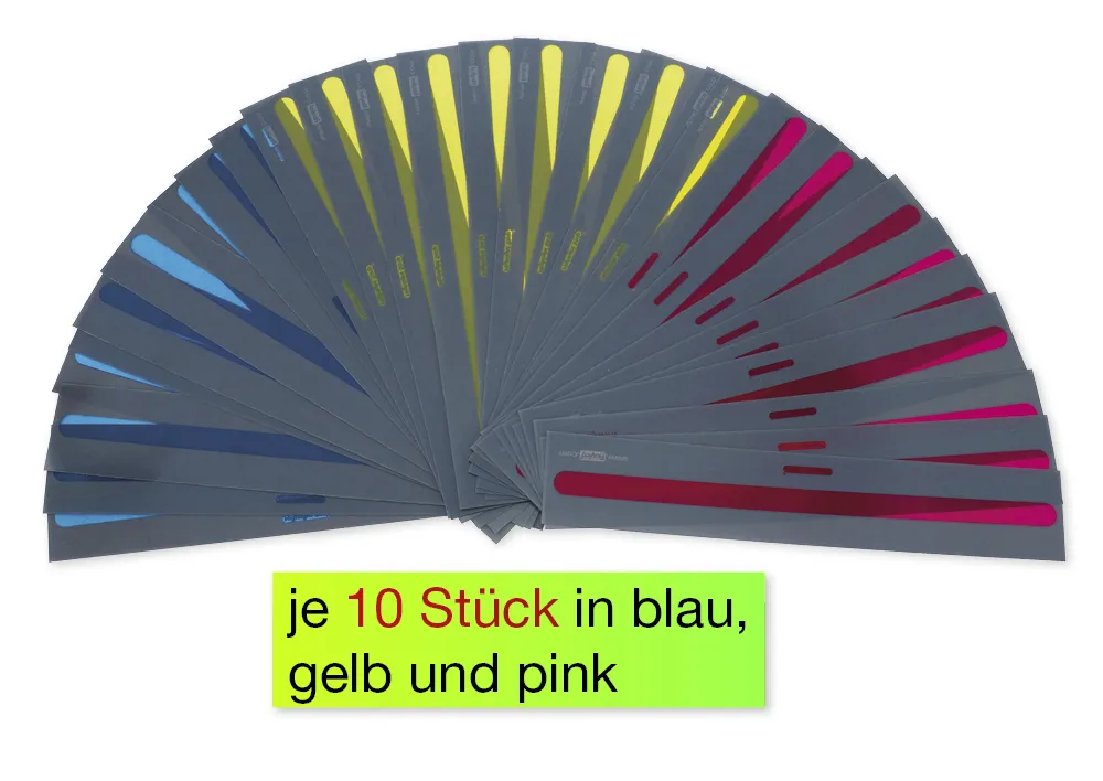 Set Folienstreifen "Leuchtzeile", 30-tlg., ca. 35x180 mm