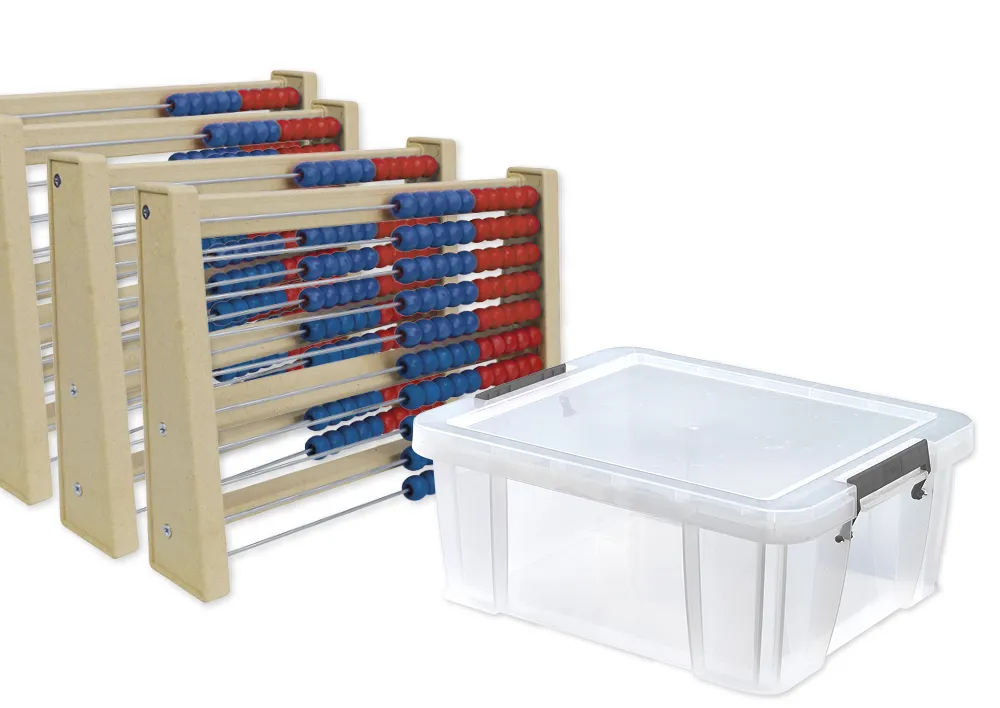 Klassensatz Rechenrahmen für 100-er Zahlenraum, 11-tlg., in Box