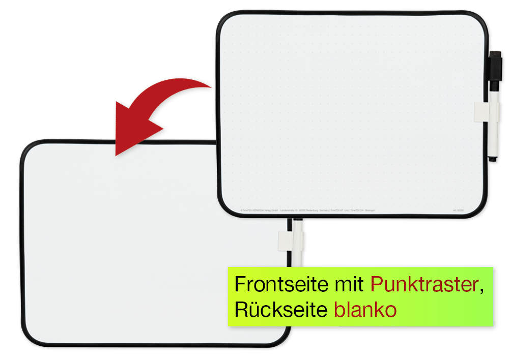 TimeTEX Whiteboard A4-Plus, 4-tlg., doppelseitig