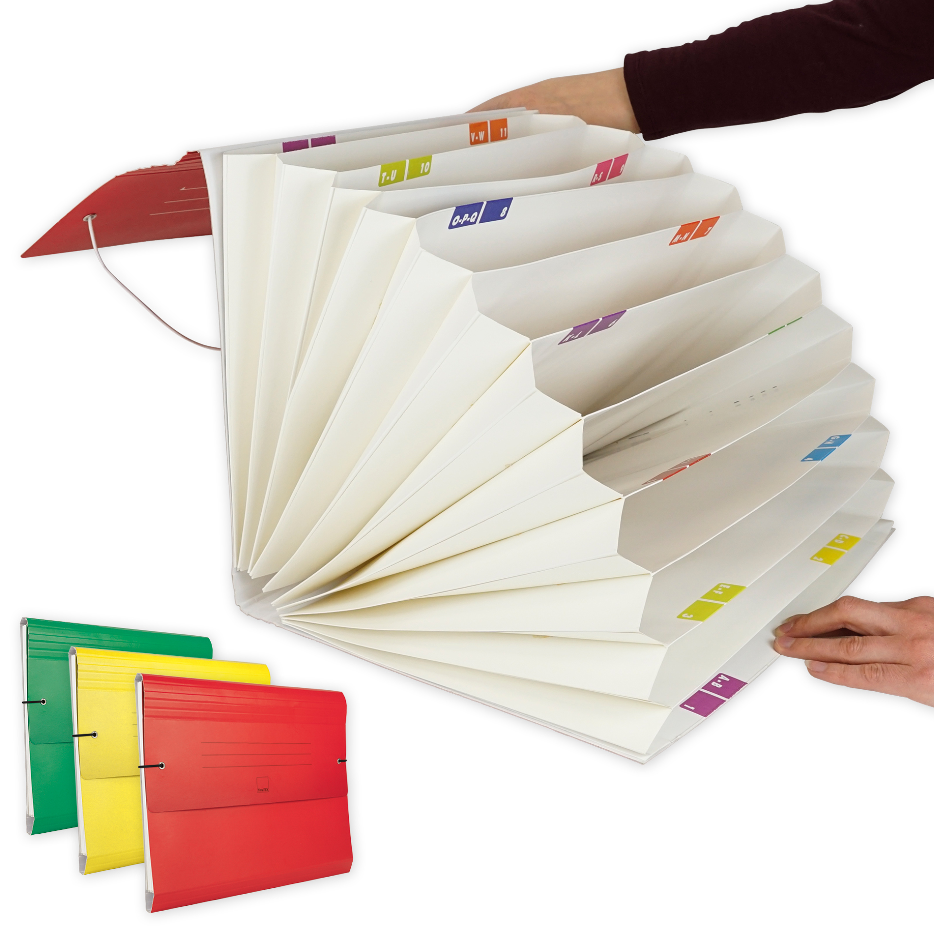Hagemann Fächermappe aus Pappe A4-Plus, farbig