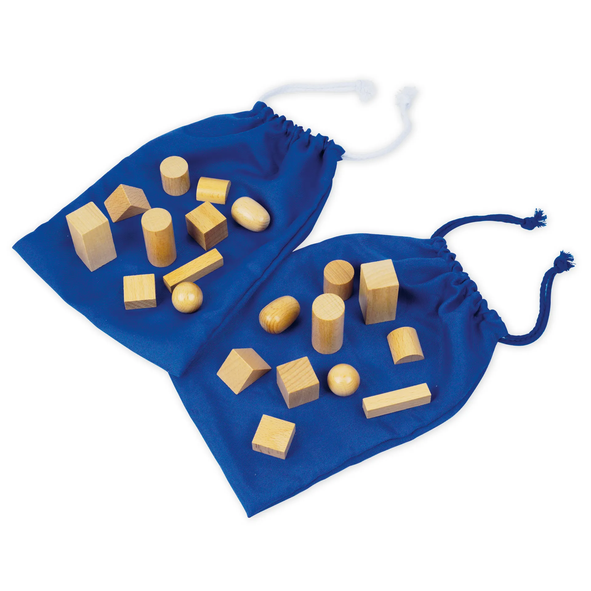 TimeTEX Geheimnisvoller Beutel mit geometrischen Formen, 22-tlg. "Montessori-Premium"