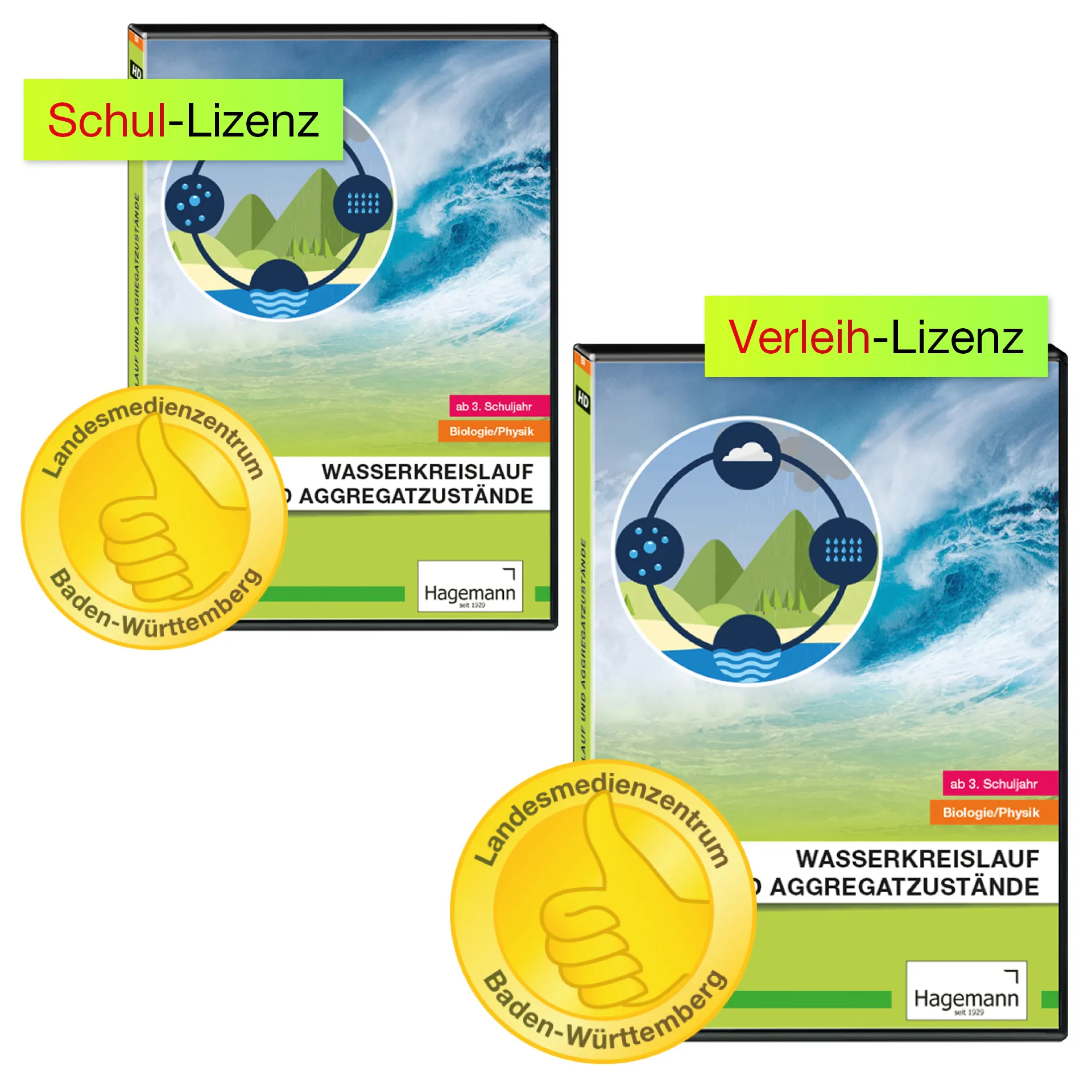 Didaktische DVD "Wasserkreislauf und Aggregatzustände", tabletfähig