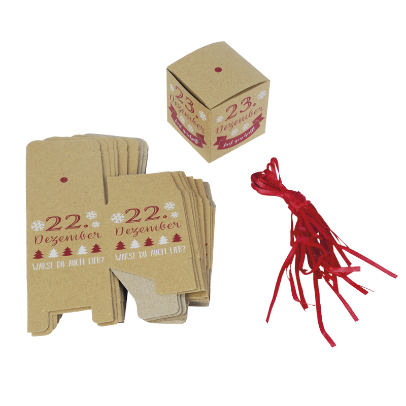 Adventskalender-Boxen aus Pappe, zum Befüllen
