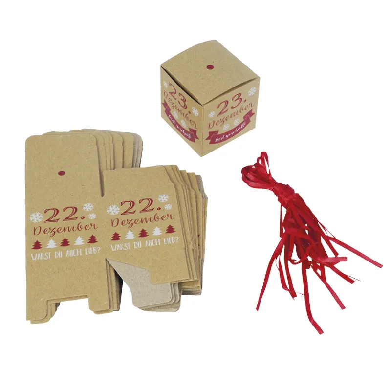 Adventskalender-Boxen aus Pappe, zum Befüllen