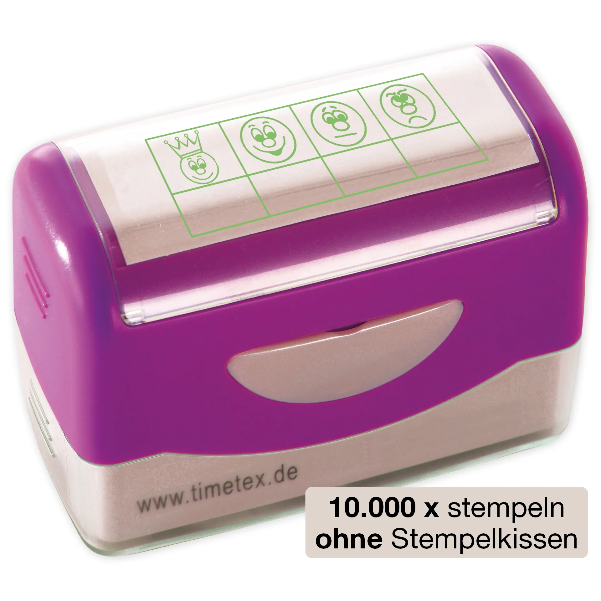 Siebdruck-Stempel "Perpetuum", "4 Gesichter"