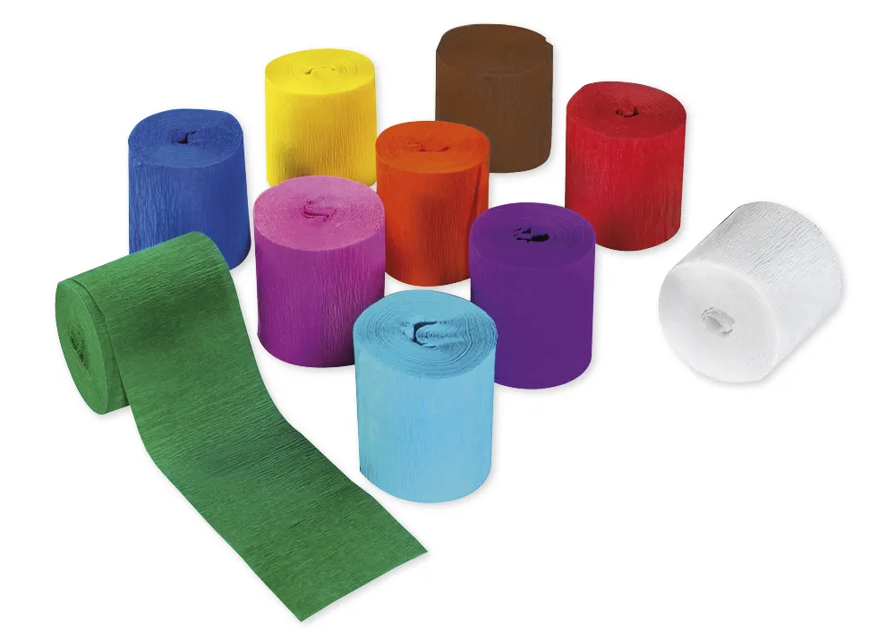 Kreppbänder, 10 Rollen à 5 cm x 10 m