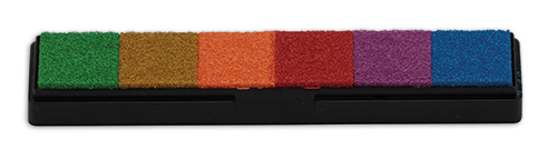 Stämpeldyna i fodral, 6 färger