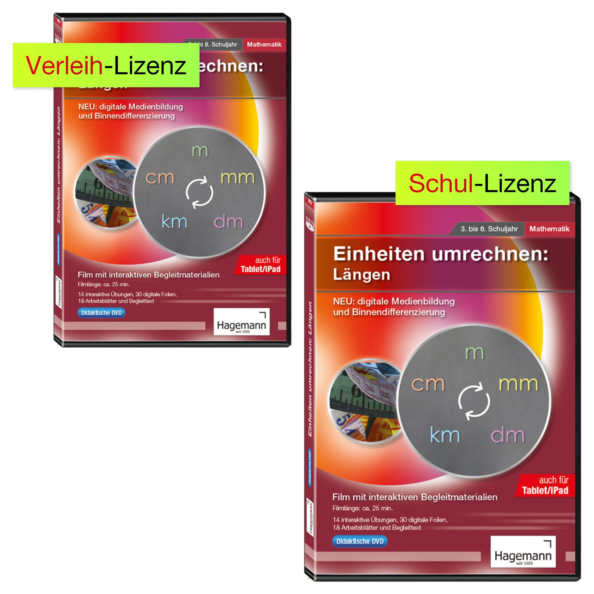 Didaktische DVD "Einheiten umrechnen: Längen", tabletfähig