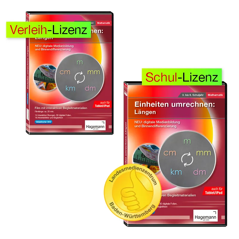 Didaktische DVD "Einheiten umrechnen: Längen", tabletfähig