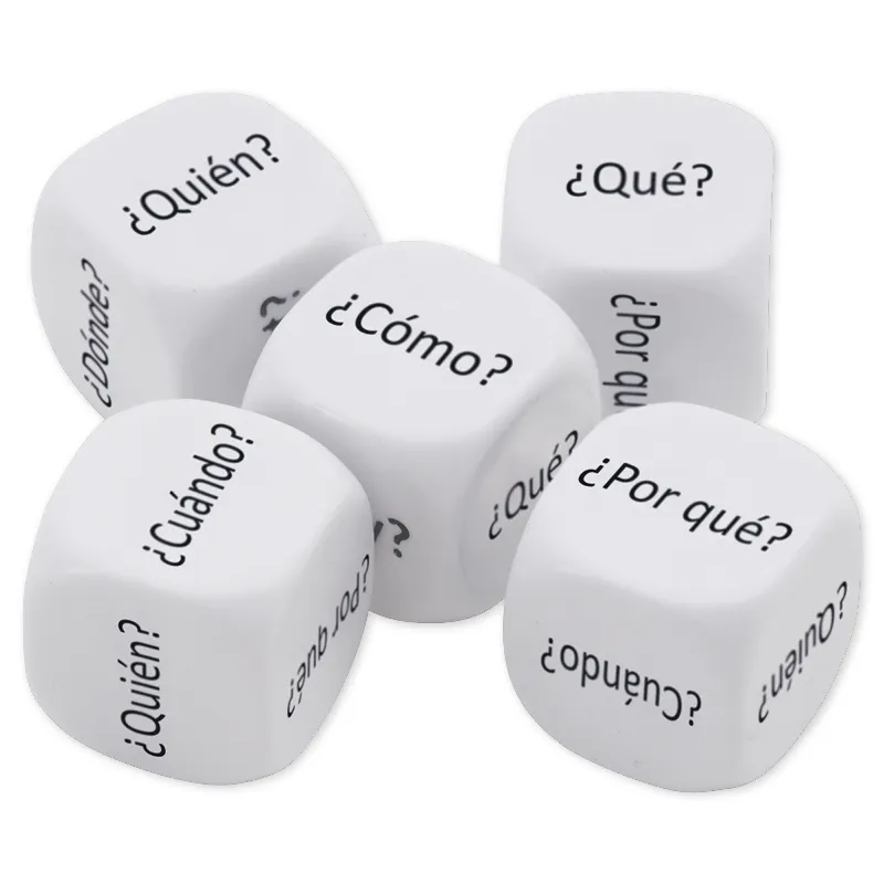 Tärningsset Spanska "Frågor" 5 delar, 20 mm