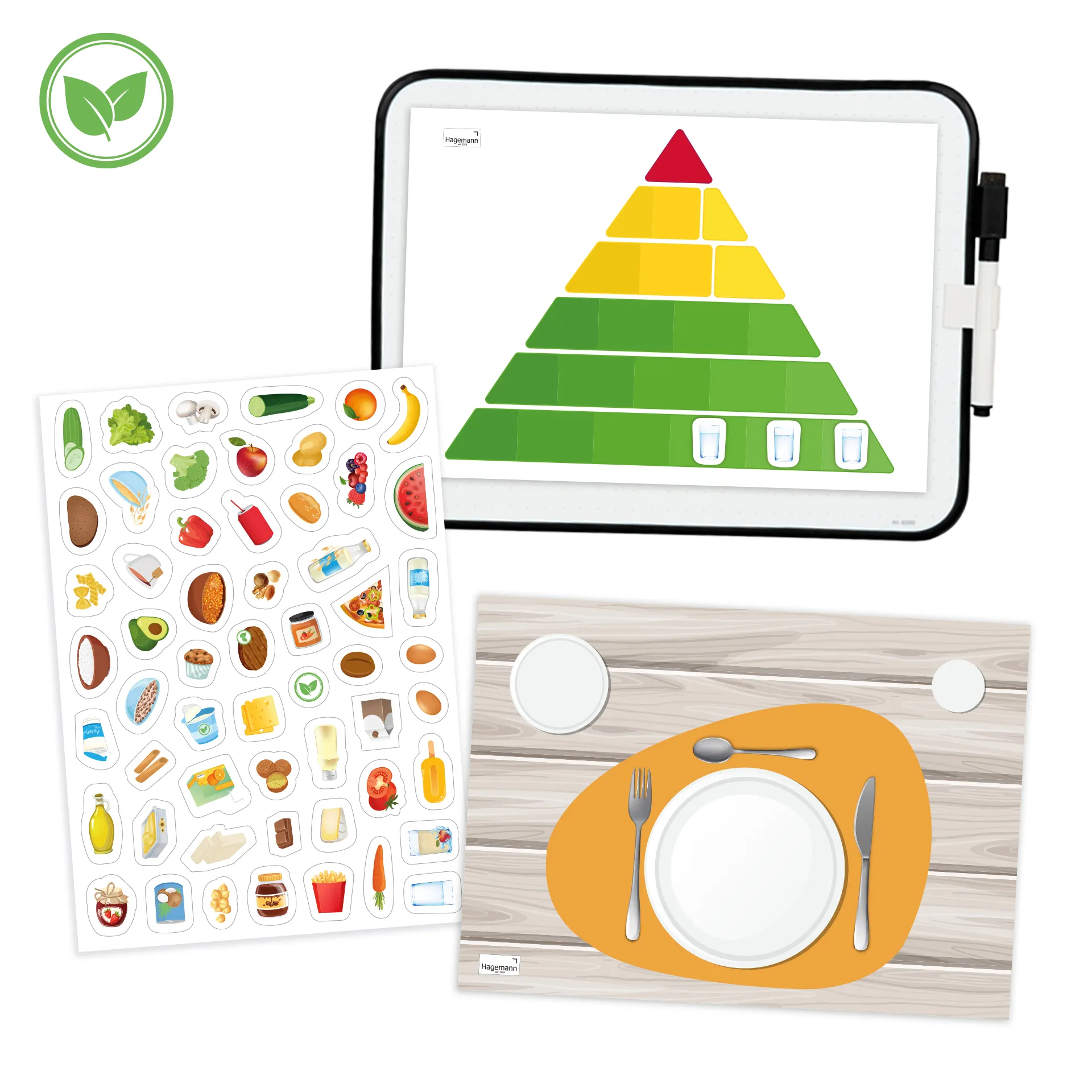 Lernset "Vegetarische und vegane Ernährung", magnetisch, 61-tlg.