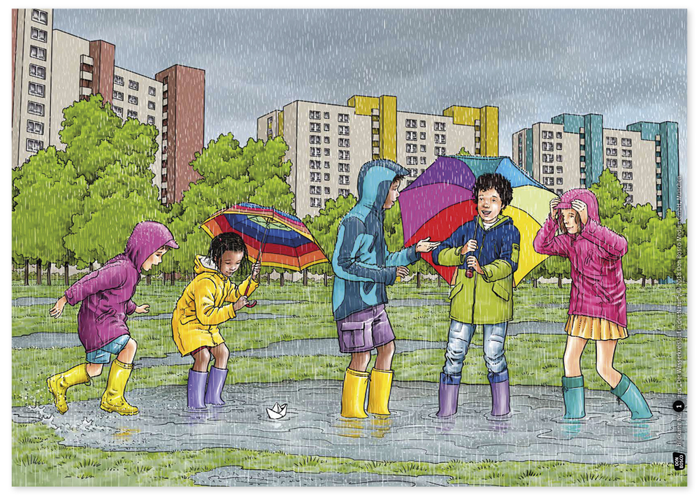 Bildergeschichten-Karten "Der Wasserkreislauf in der Natur", 12-tlg.