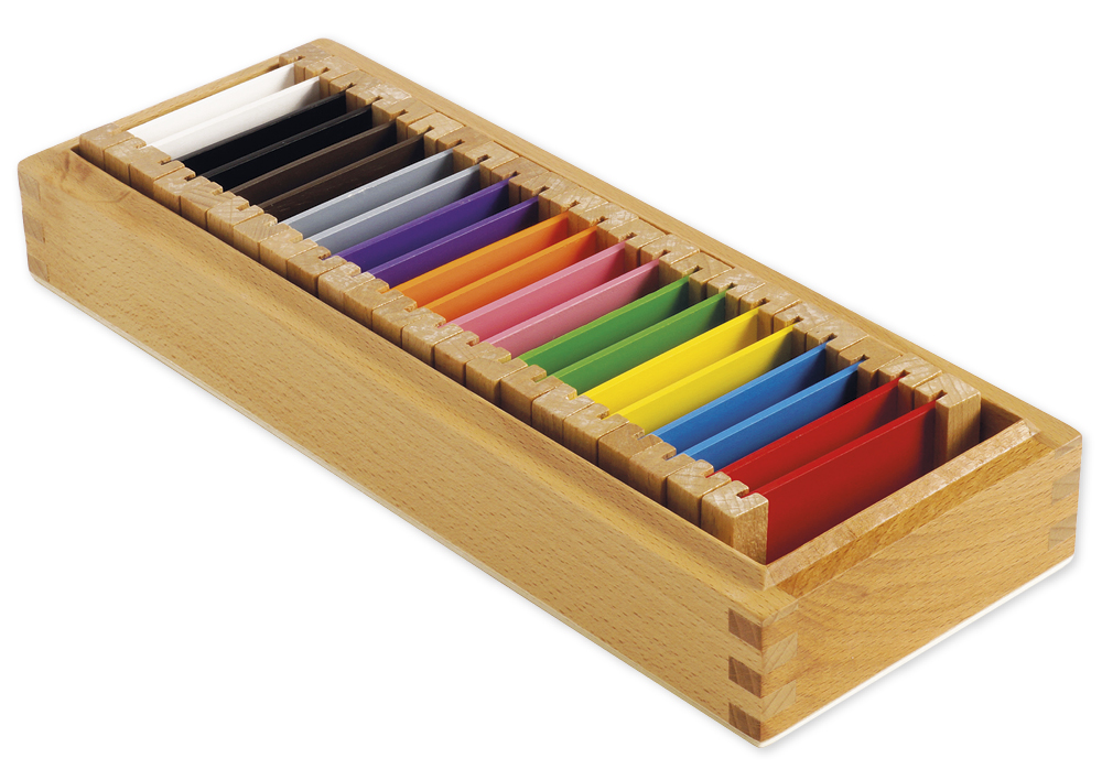 Deuxième boîte des tablettes de couleurs - apprentissage visuel des Deuxième boîte des tablettes de couleurs - apprentissage visuel des