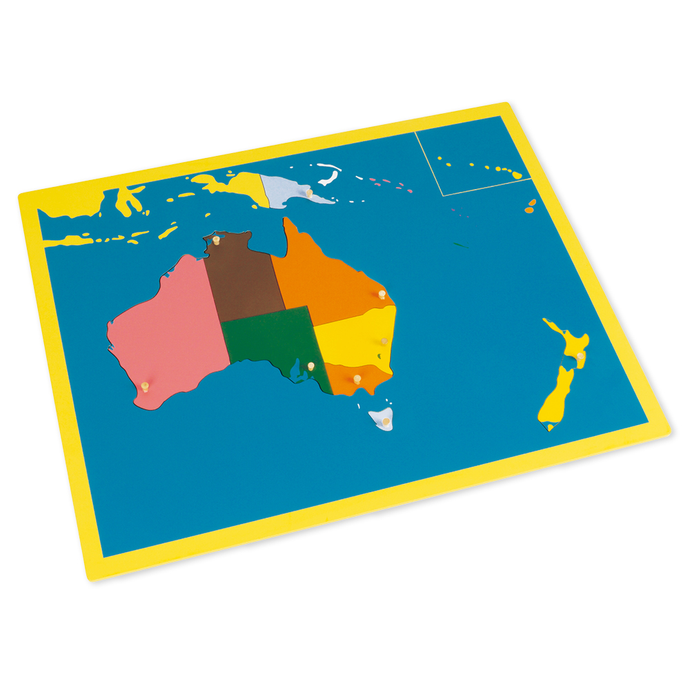 TimeTEX Pusselkarta Oceanien "Montessori Premium"
