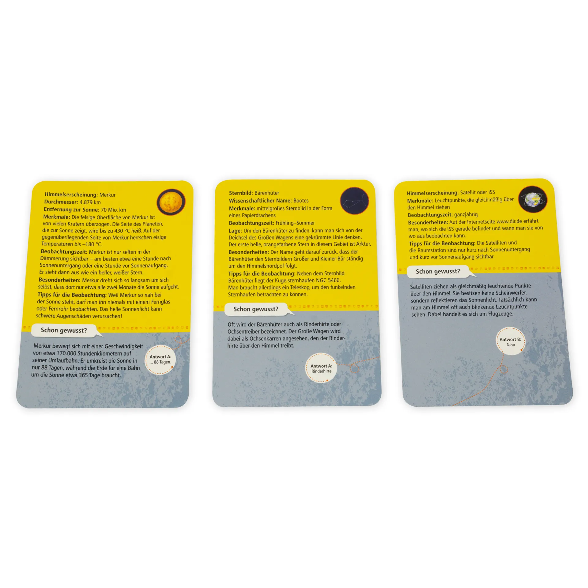Karten-Set "50 Sternbilder & Planeten - entdecken und bestimmen"
