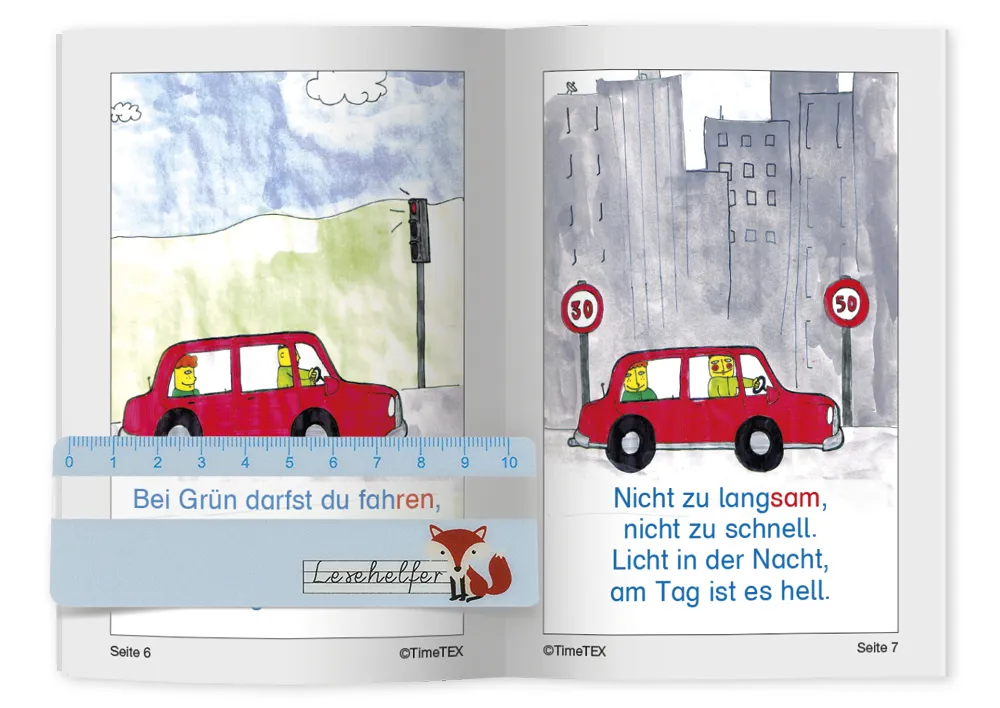 Set Folienstreifen "Lesehilfe", 6-tlg., ca. 110 x 40 mm