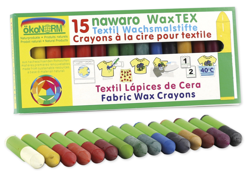 TimeTEX Textil-Wachsmaler nawaro, 15-tlg.