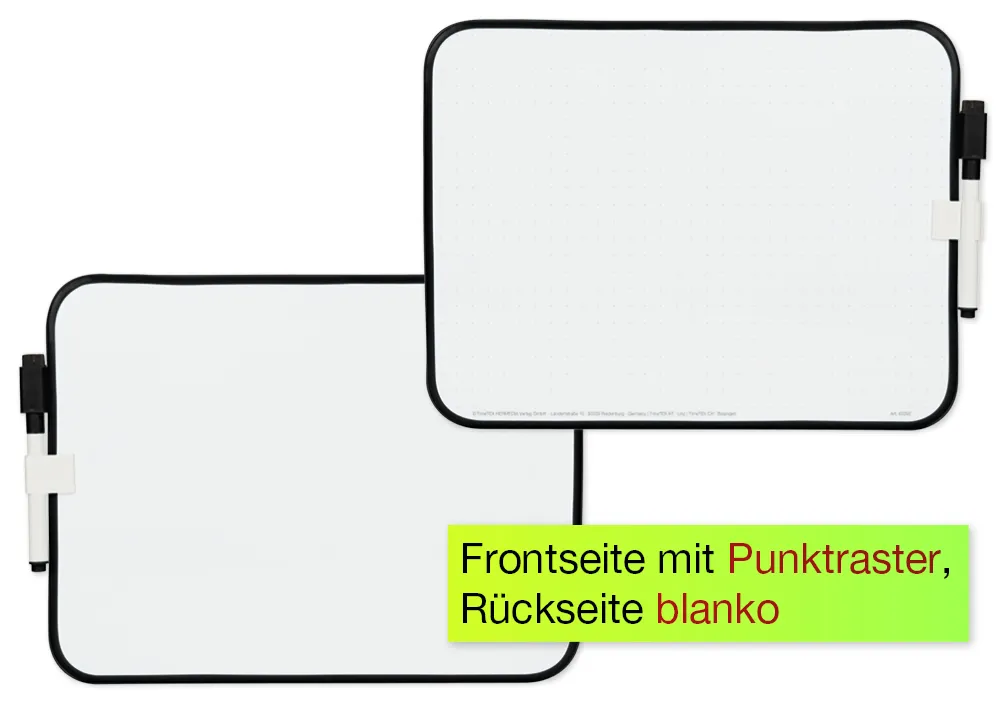 Klassesæt whiteboard A4-Plus, dobbeltsidet, 25 stk i æske
