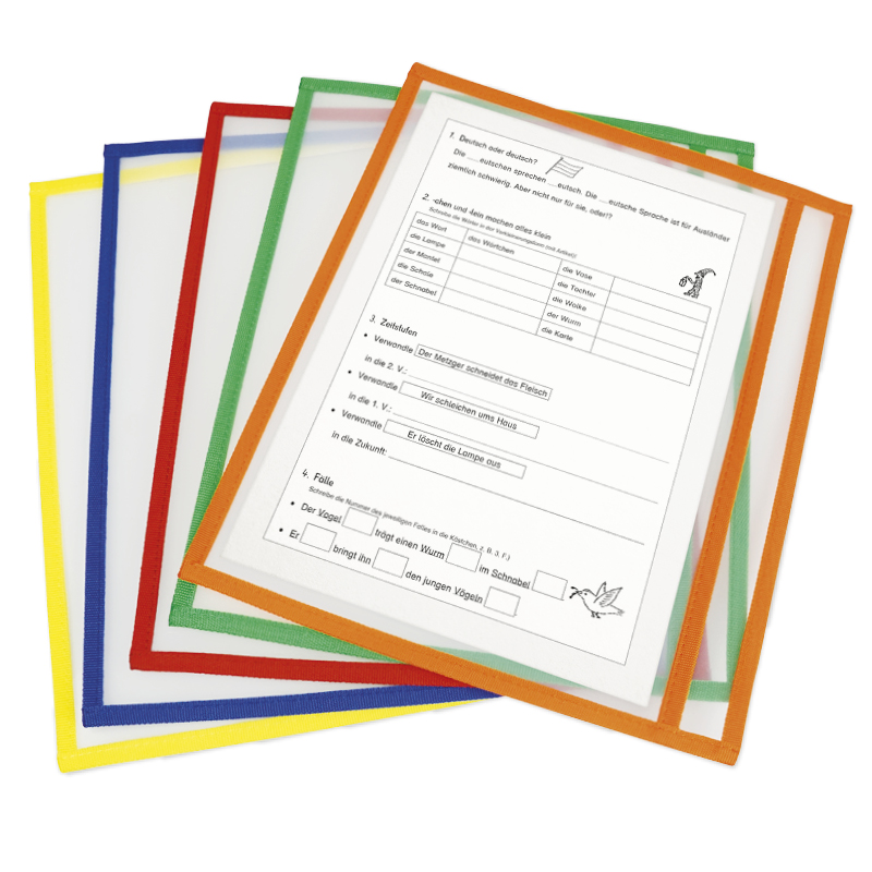 Worki do nauki i kolekcji Wkładka boczna A4-Plus z kolorowymi krawędziami, 10 szt.