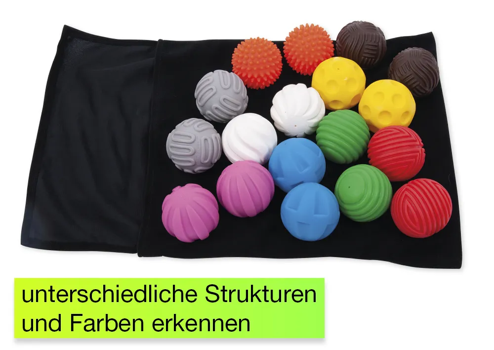 Ett par taktila bollar, 19 st.