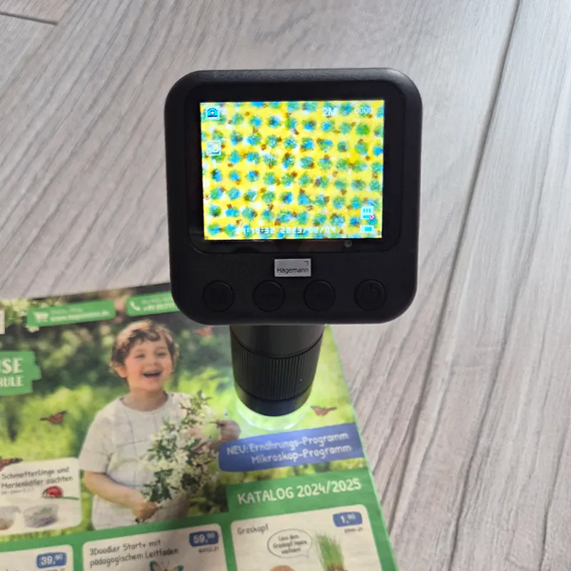 Digitale zakmicroscoop, 800-voudig, met beeldscherm