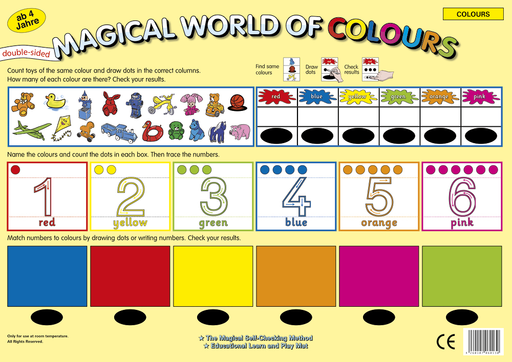 Tablero mágico TimeTEX "Mundo de colores" (inglés)