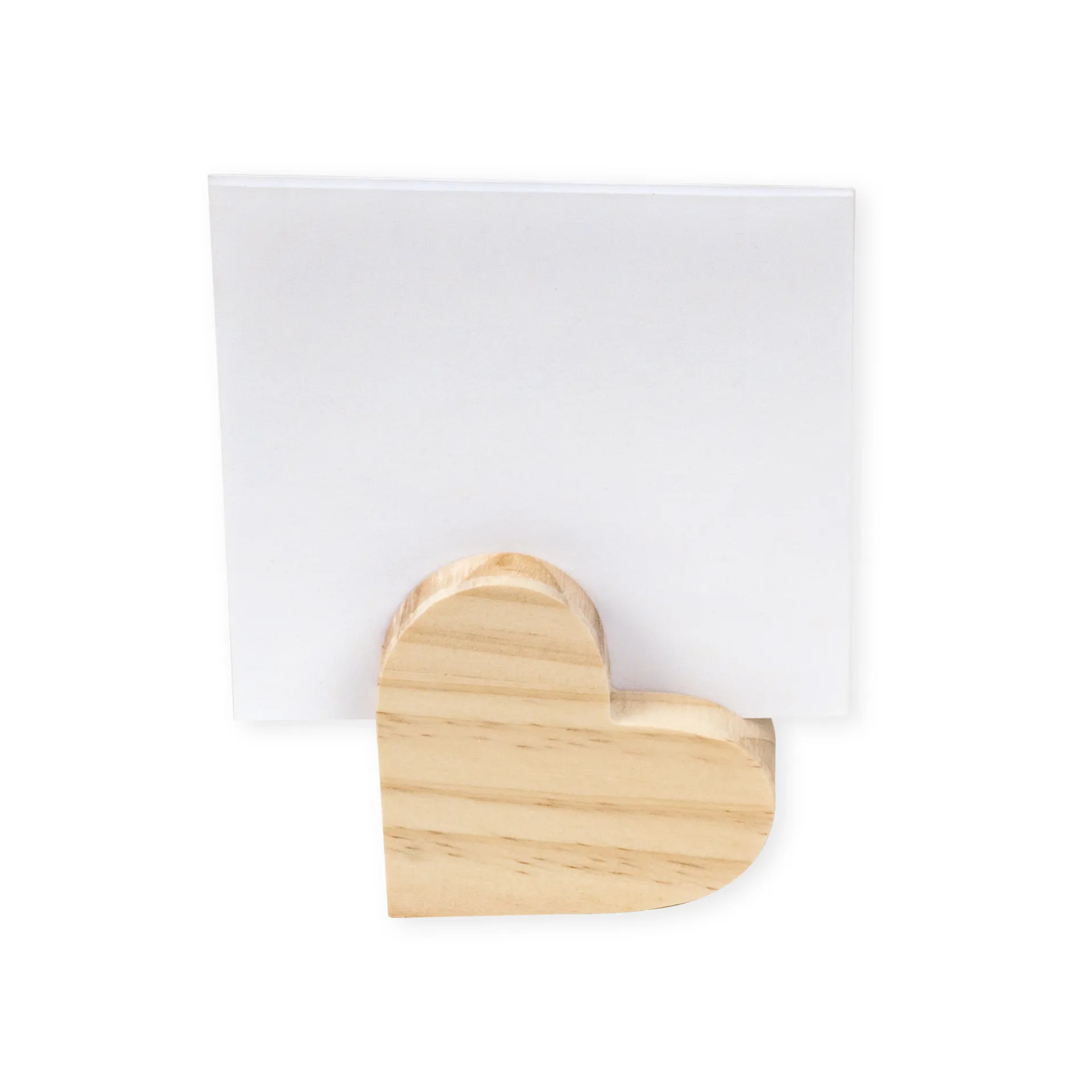 Kartenhalter "Herz" aus Holz, 6 Stück