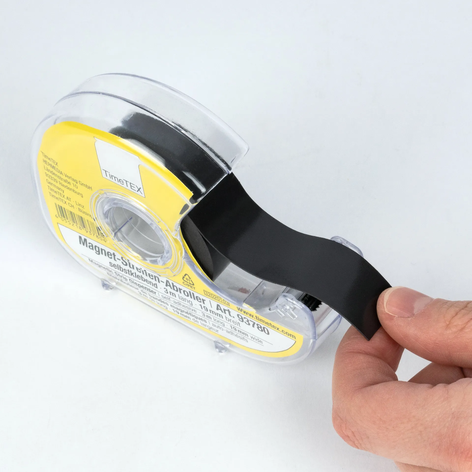 Magnet-Streifen-Abroller, selbstklebend, 19 mm, 5 m