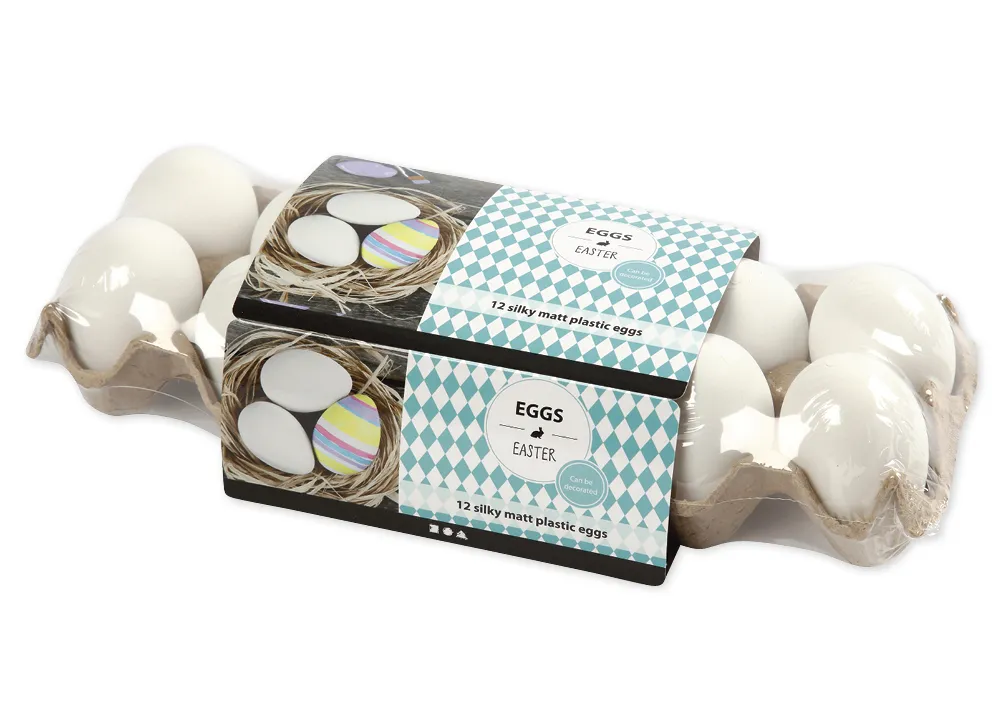 Kunststoff-Eier, 12 Stück