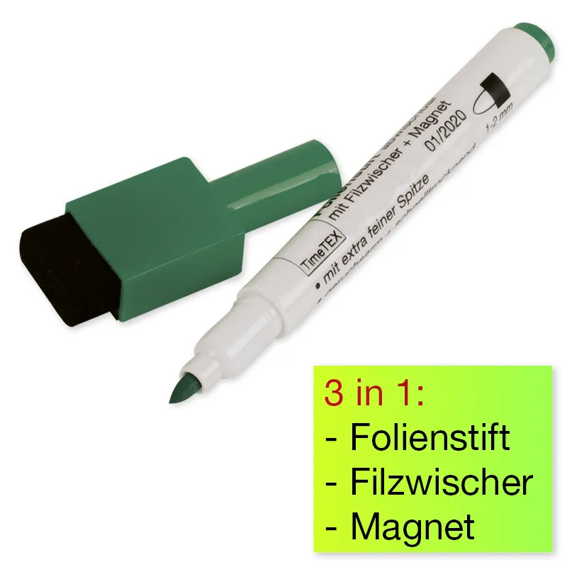 Foliepenna Non Permanent med filtsudd + magnet
