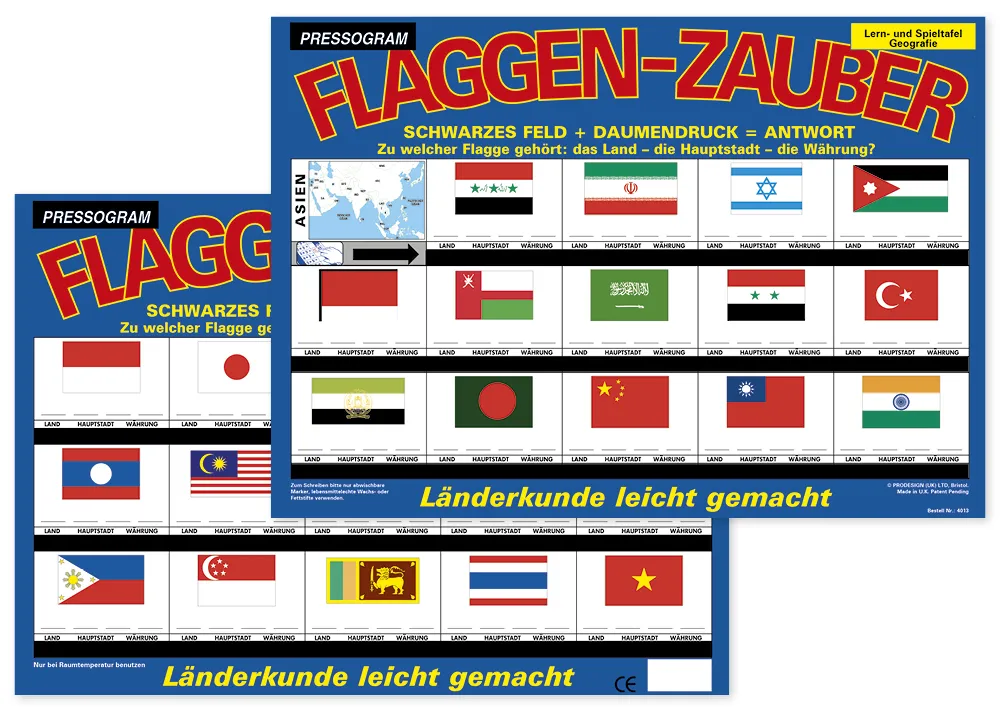 TimeTEX Zaubertafel "Flaggen-Zauber" Asien
