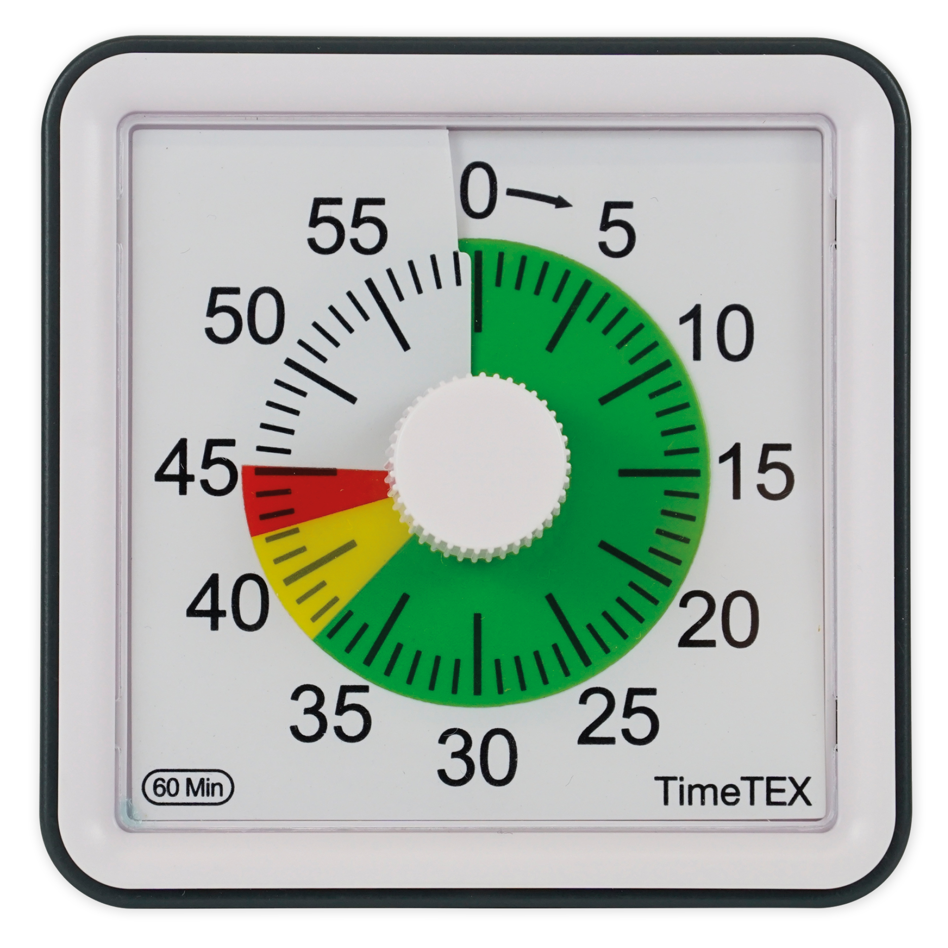 Kompaktowy zegar TimeTEX „Silent” z tarczą zegara z sygnalizacją świetlną