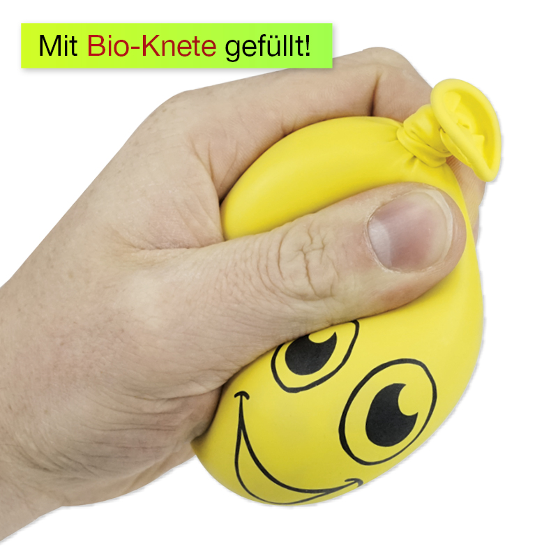 Stressboll "Smiley", ca. 75 mm dia