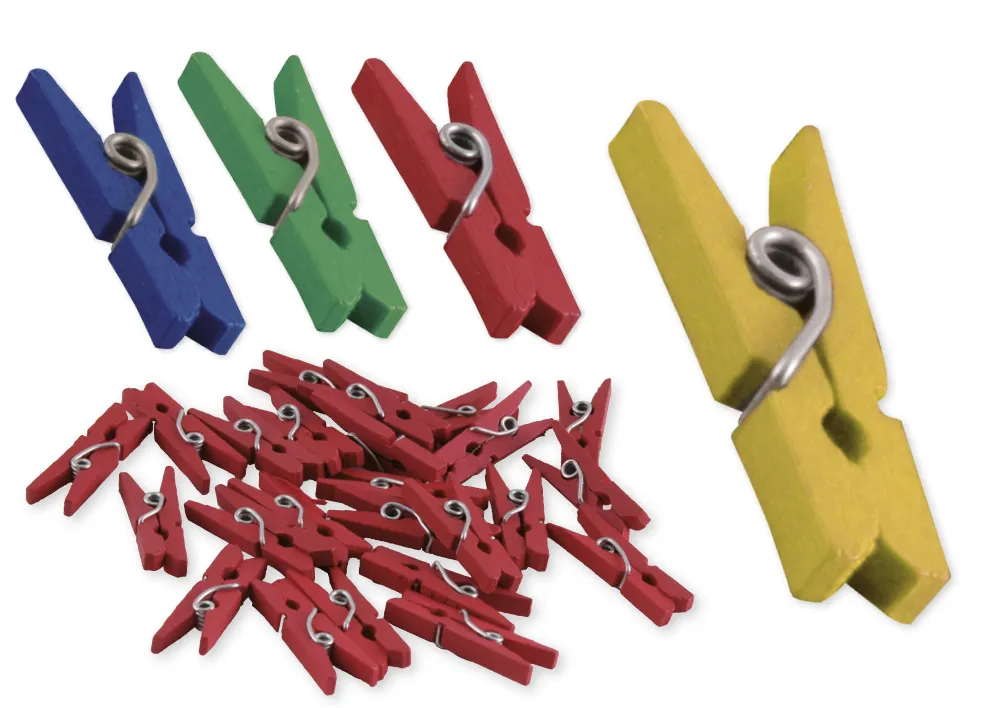 Holz-Klammern 25 mm (für Markierungen), 50 Stück