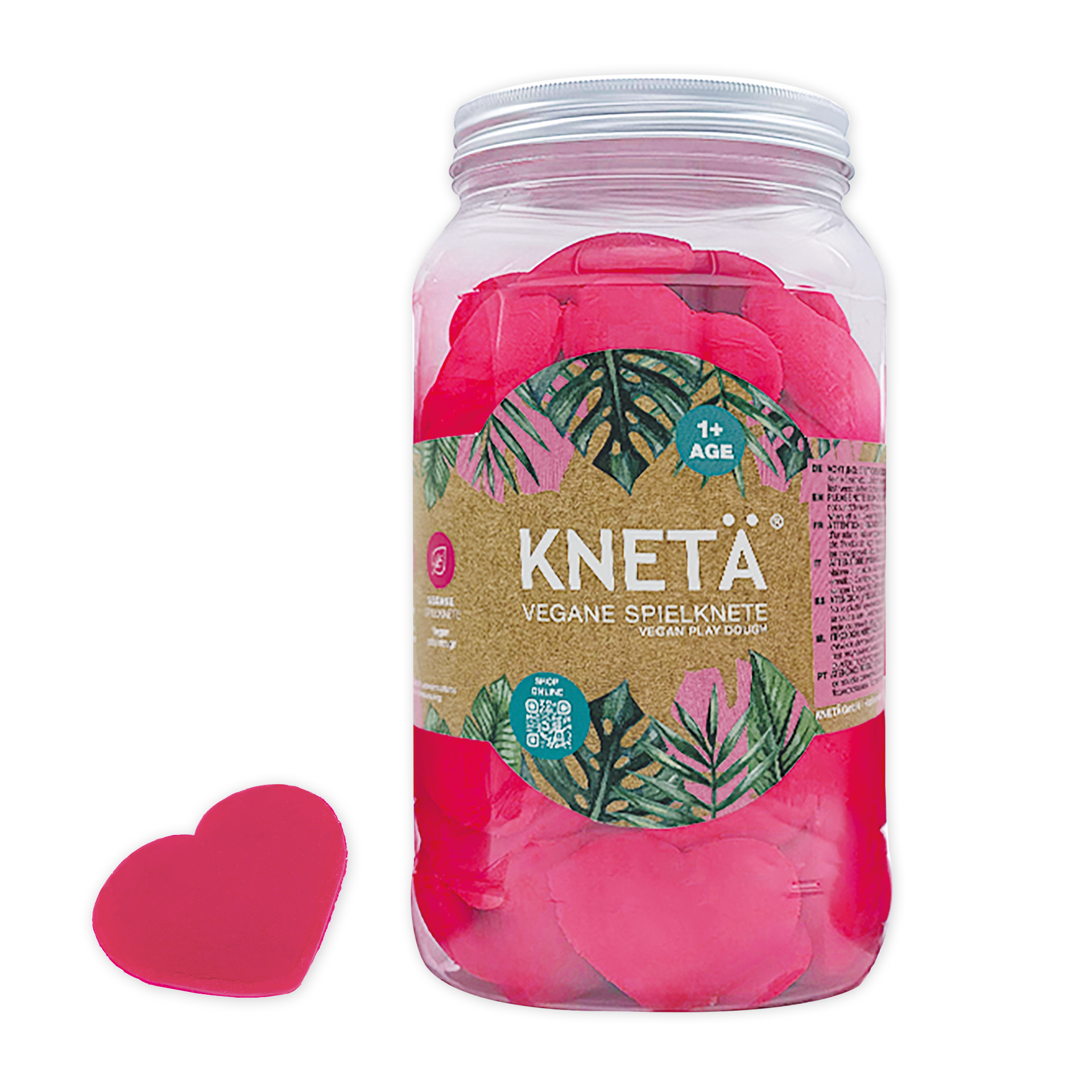 Soft-Knete "Knetä" in Herzform, vegan, 80 Stück