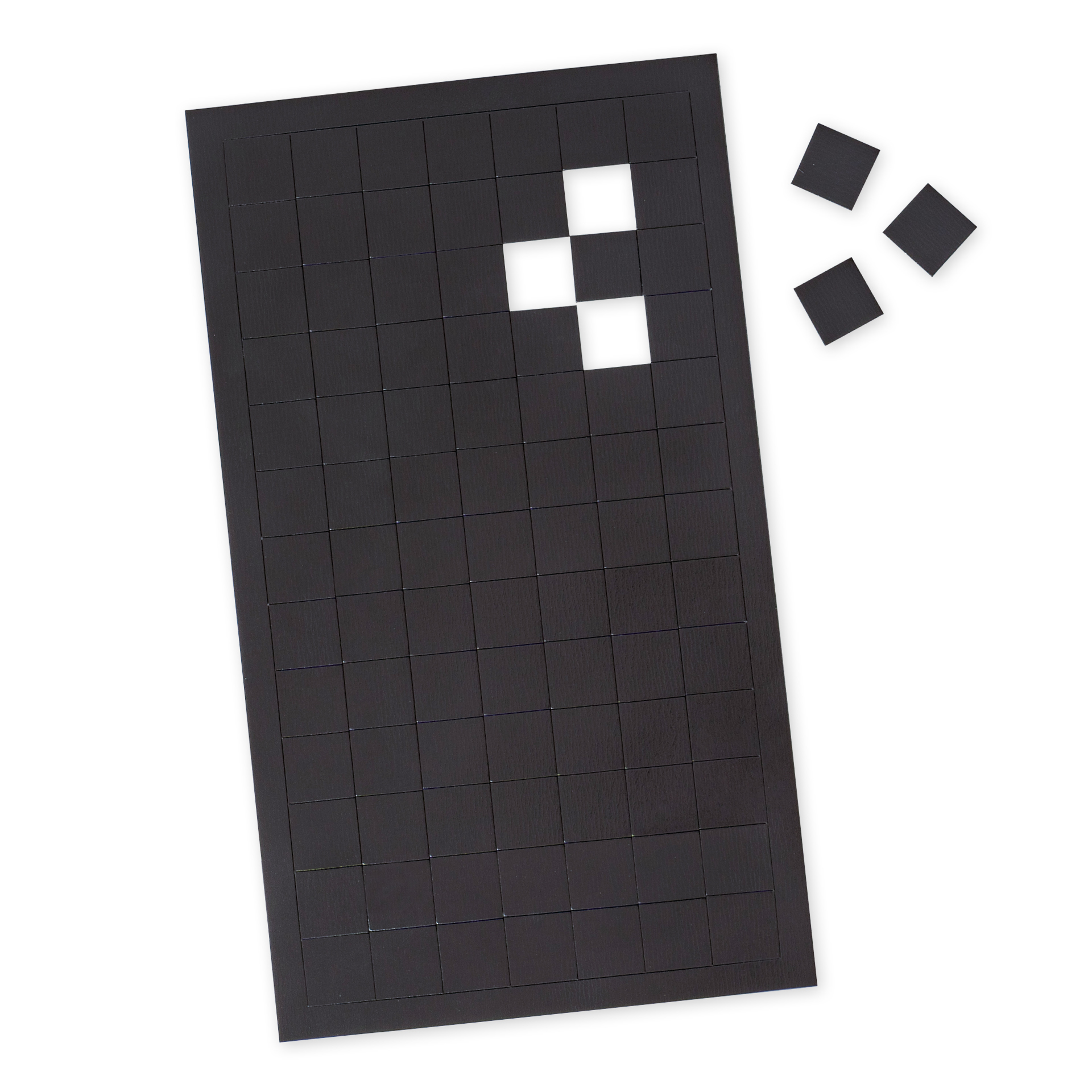 Magneetplaatjes, zelfklevend, 15x15 mm, 91 stuks